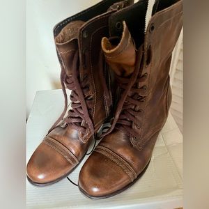Steve Madden Moto Boots. Cognac Brown. Like New.